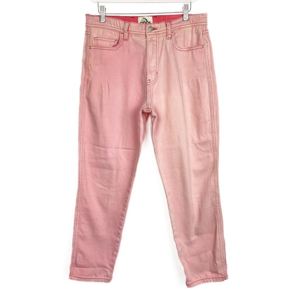 Jordache Vintage Womens Jeans 30 Pink High Rise Straight Pastel Soft Girl